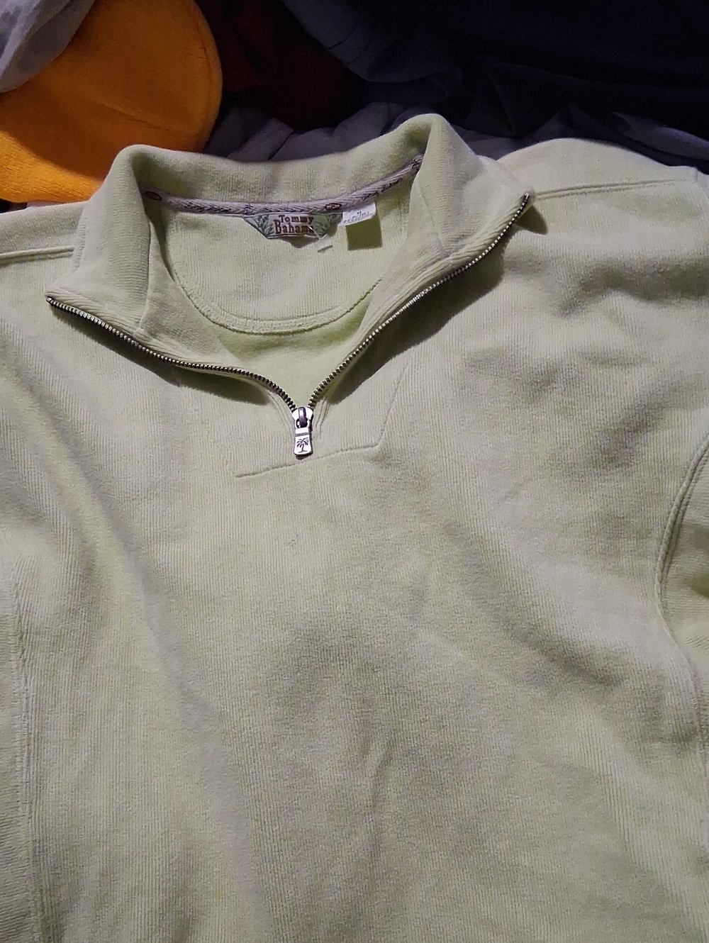 Tommy Bahama Light Sage Quarter-Zip Pullover